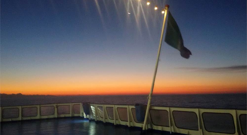 Tramonto sul mare Golfo di Genova