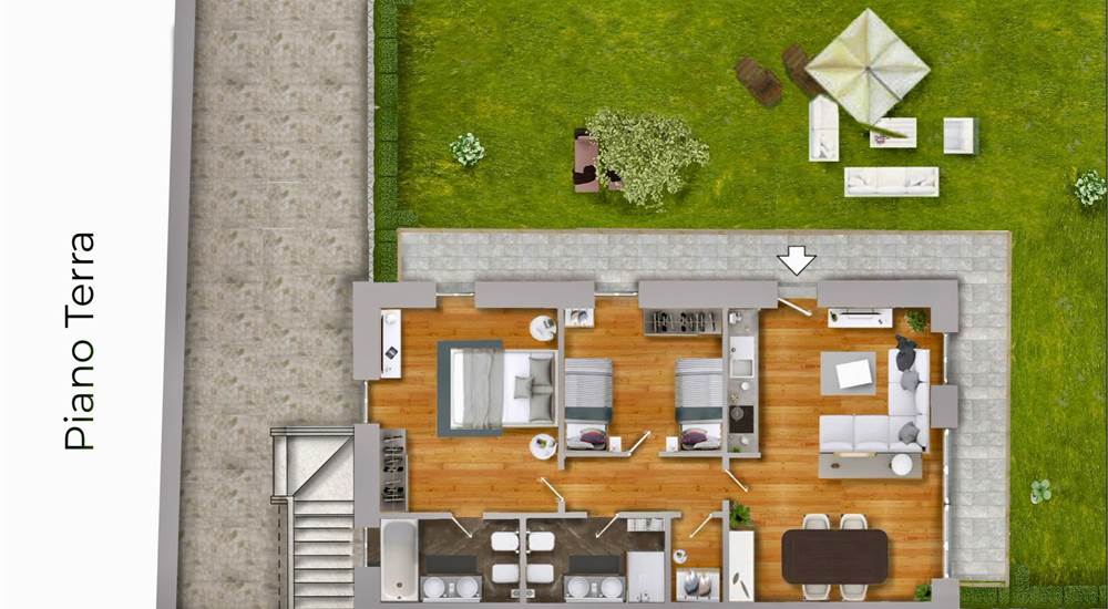 Giardino di 225 mq